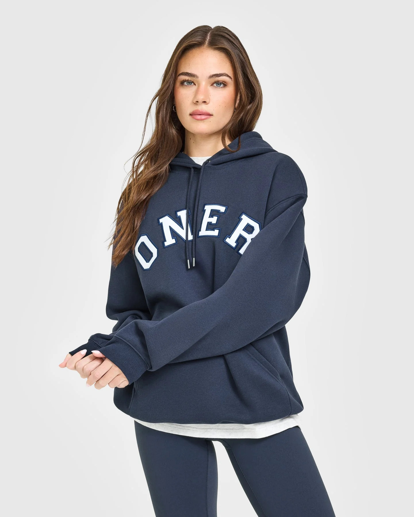 Foundations Oversized Oner Girlfriend Hoodie 
 True Blue | Oner Active (UK / US)