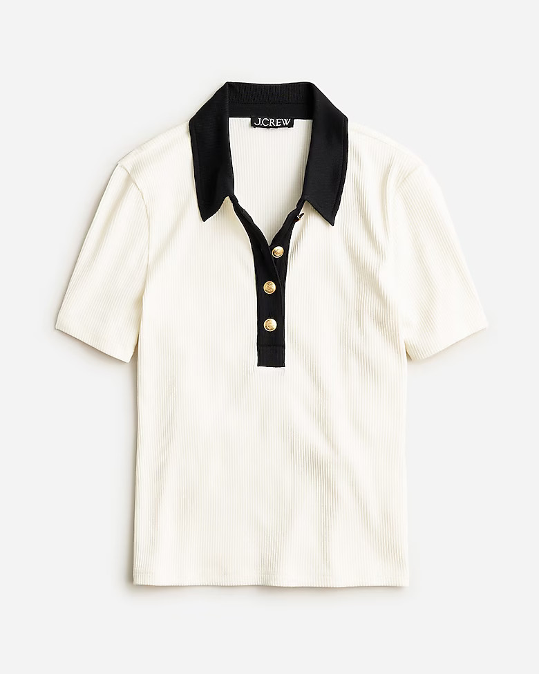 Vintage rib polo T-shirt | J. Crew US
