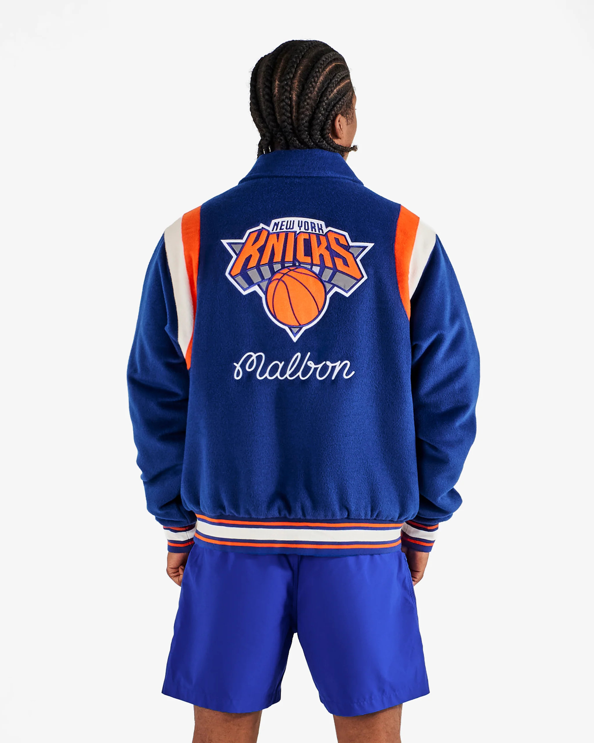 KNICKS THE GARDEN VARSITY JACKET | Malbon Golf