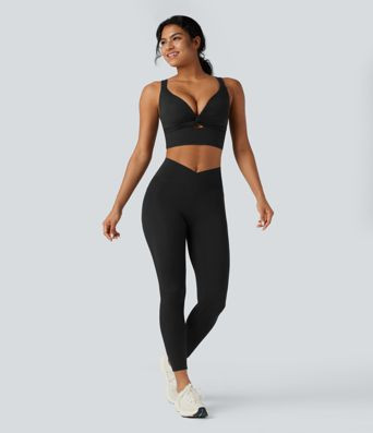 Women’s Halara UltraSculpt™ Light Support Molded Cups Push-Up Yoga Sports Bra - Halara | HALARA