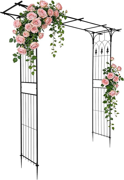 VINGLI Garden Arbor, Arch Archway for Wedding Ceremony Party, Steel Garden Trellis for Plant Clim... | Amazon (US)