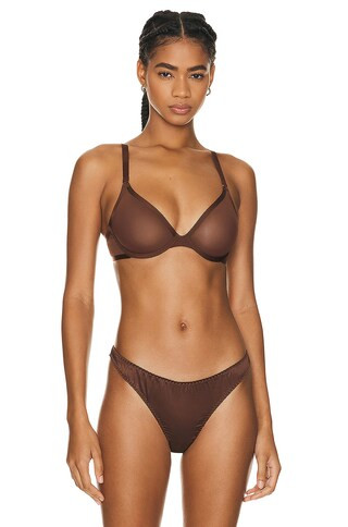 CUUP The Plunge Bra in Brown | FWRD 