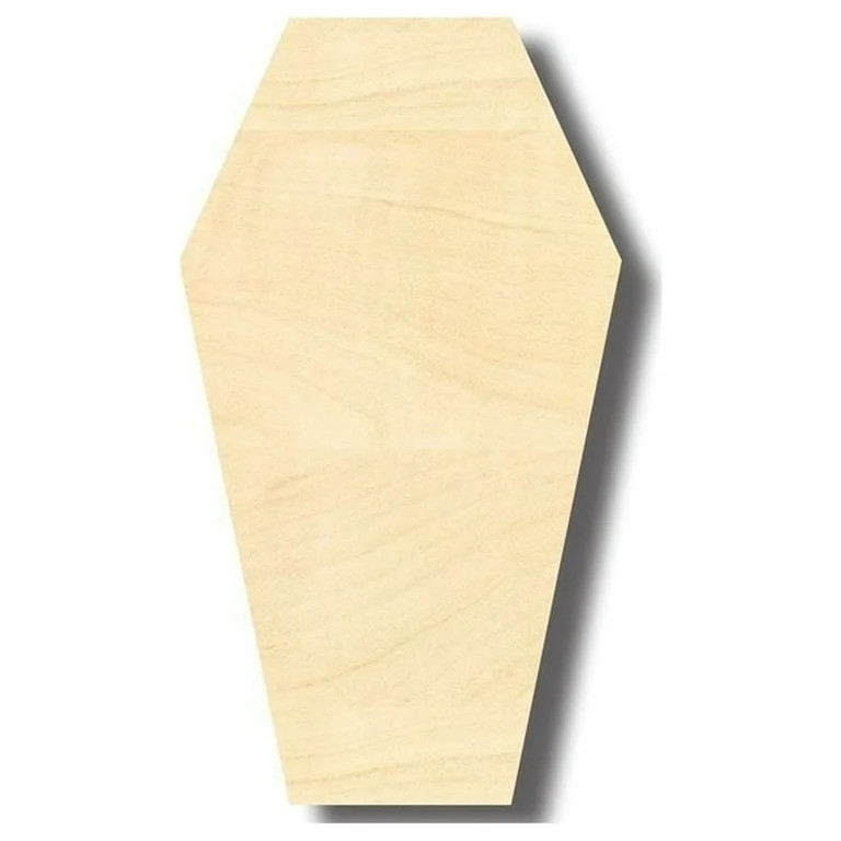 Unfinished Wood Coffin 2D Shape - Halloween - Craft - up to 46" DIY 8" / 1/8" | Walmart (US)