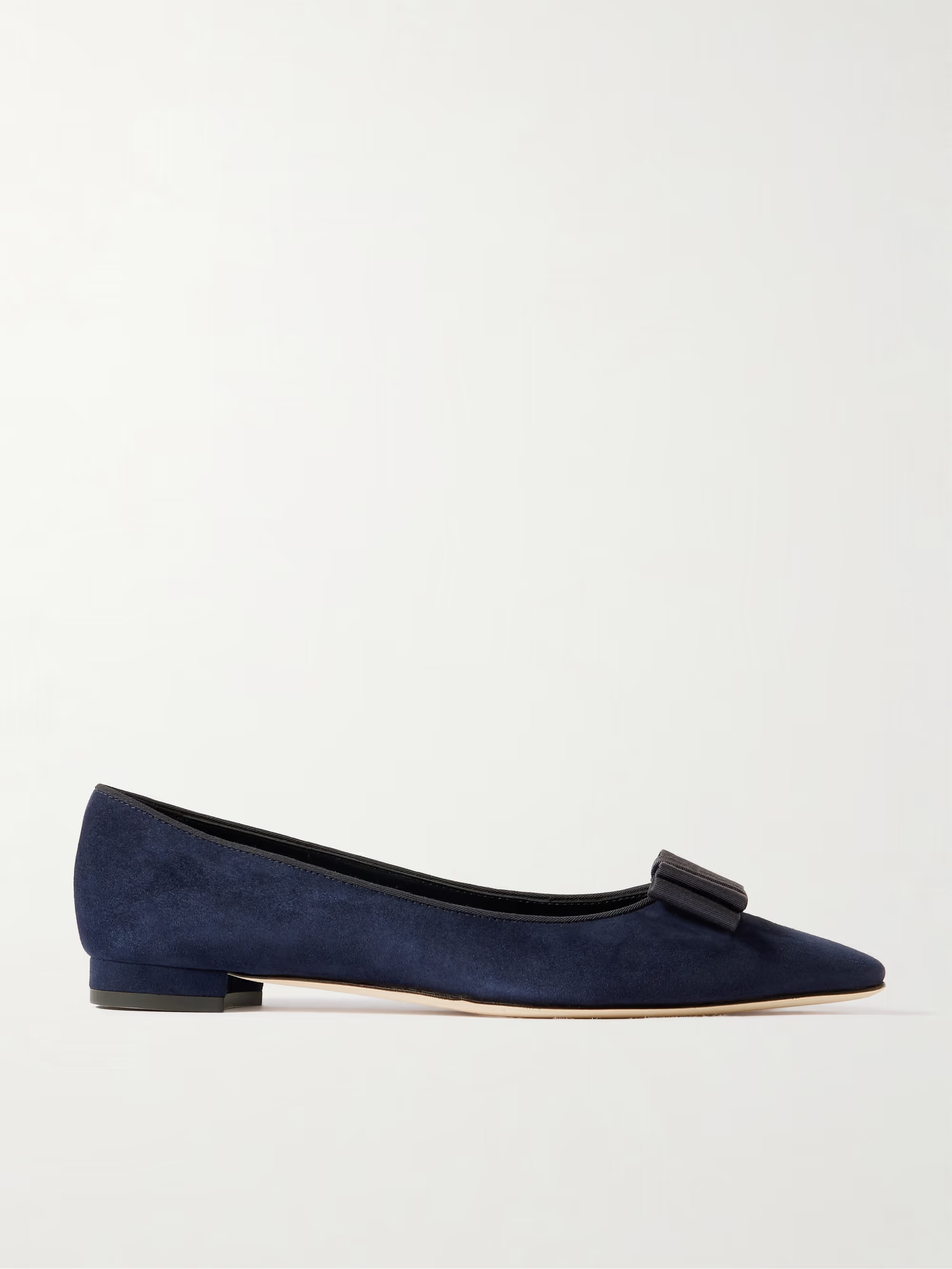 Reador 10 bow-detailed suede point-toe flats | NET-A-PORTER (UK & EU)
