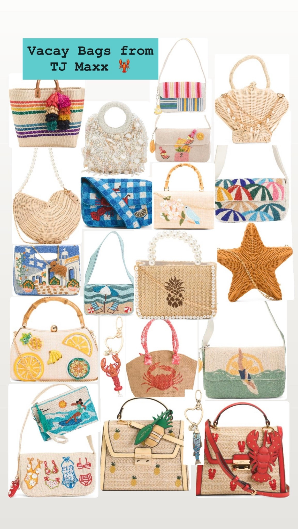 Fun vacation bags + purses from #tjmaxx. ☀️ #summerpurse #beachbag #summerbag

#LTKSeasonal #LTKSwim #LTKTravel