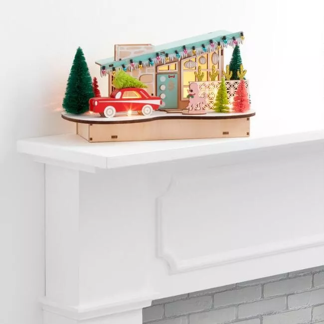 Laser Cut Wood Mid Century House curated on LTK