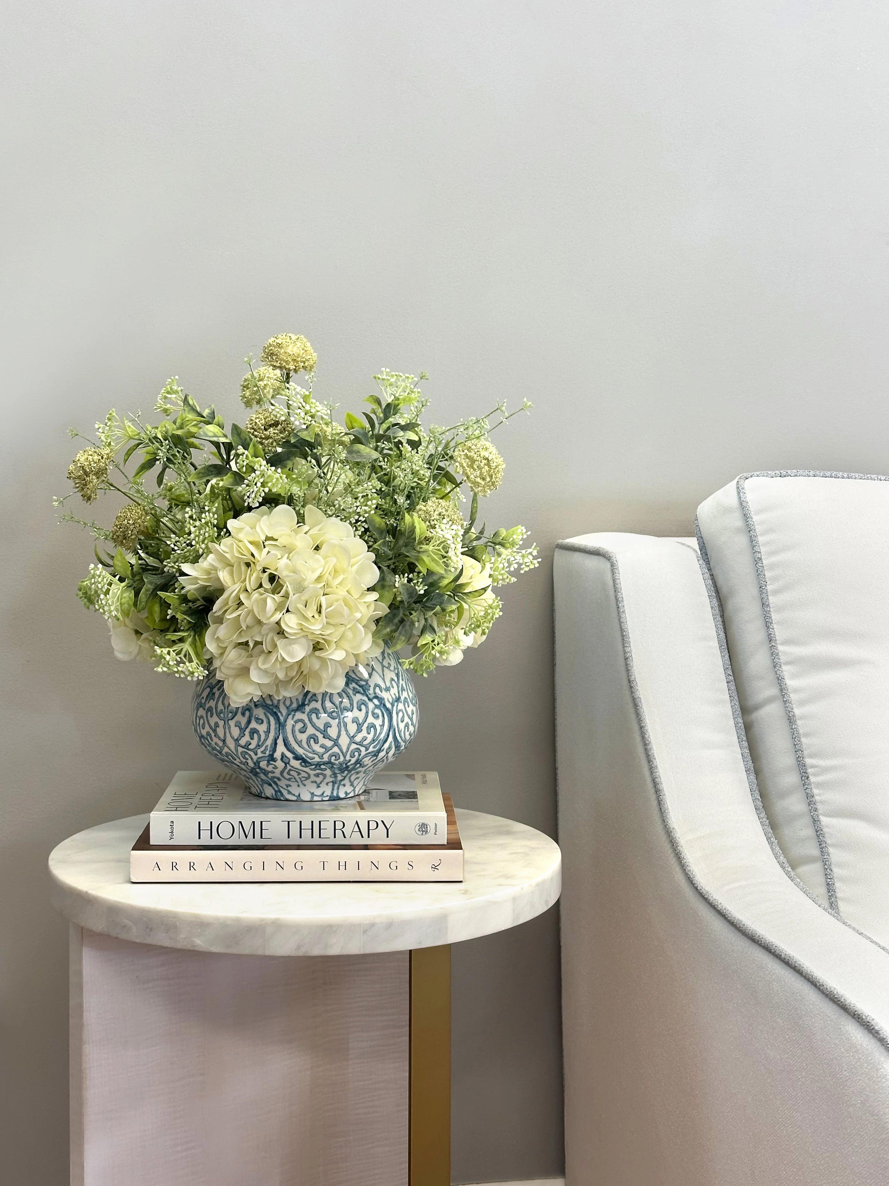 Three Posts™ Messerly Hydrangea and Eucalyptus Faux Floral Arrangement & Reviews | Wayfair | Wayfair North America