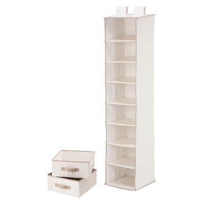 Honey-Can-Do 8 Shelf Organizer and 2 Drawers Natural | Target