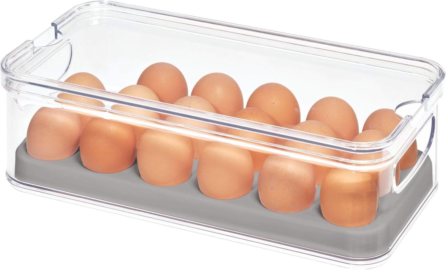 iDesign 71653 Crisp Plastic Refrigerator and Pantry Egg Bin, Modular Stacking Food Storage Box fo... | Amazon (US)