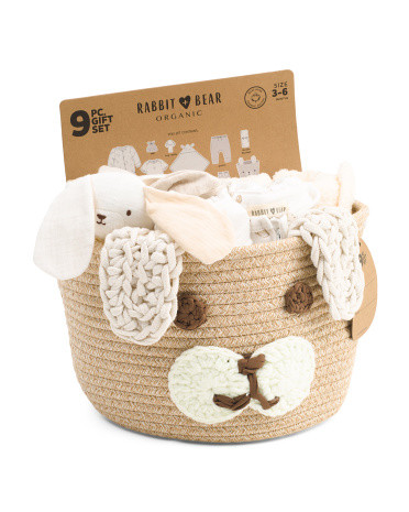 Infant 9pc Bunny Basket Gift Set | Polyester/Cotton/Elastane | Marshalls