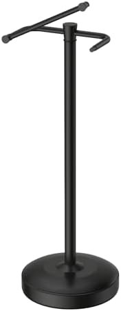 Freestanding Toilet Paper Holder Stand, Heavy Duty Matte Black Stainless Steel Toilet Paper Holde... | Amazon (US)