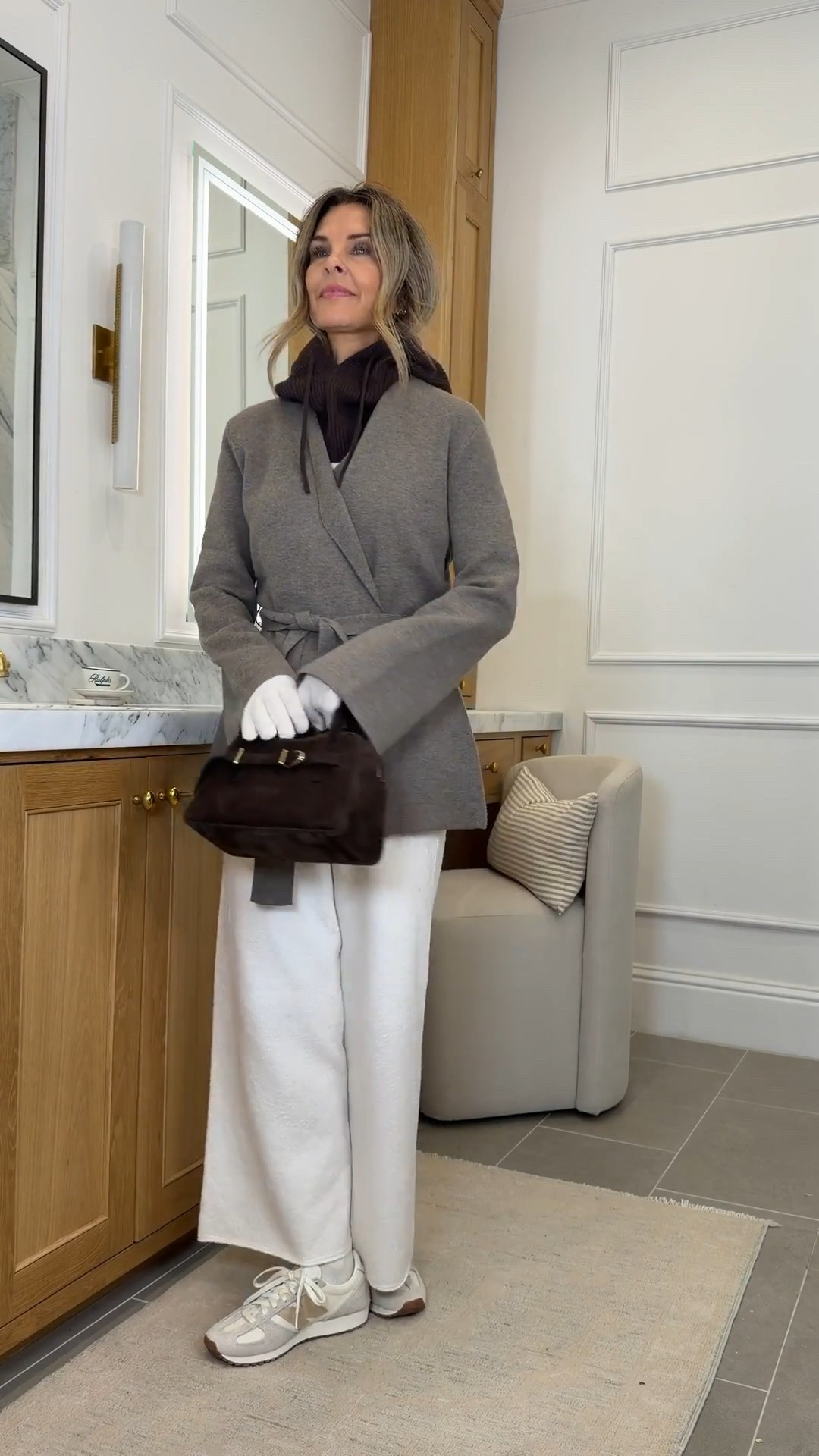 I’m 5’6’’.
-soft Turtleneck with stretch size S
-Splendid sweater pant I’ve been wearing on repeat. Size XS, also cute to style with boots!
-Zara Wrap cardigan size S
-Sneakers TTS

#LTKOver40 #LTKootd #LTKSeasonal