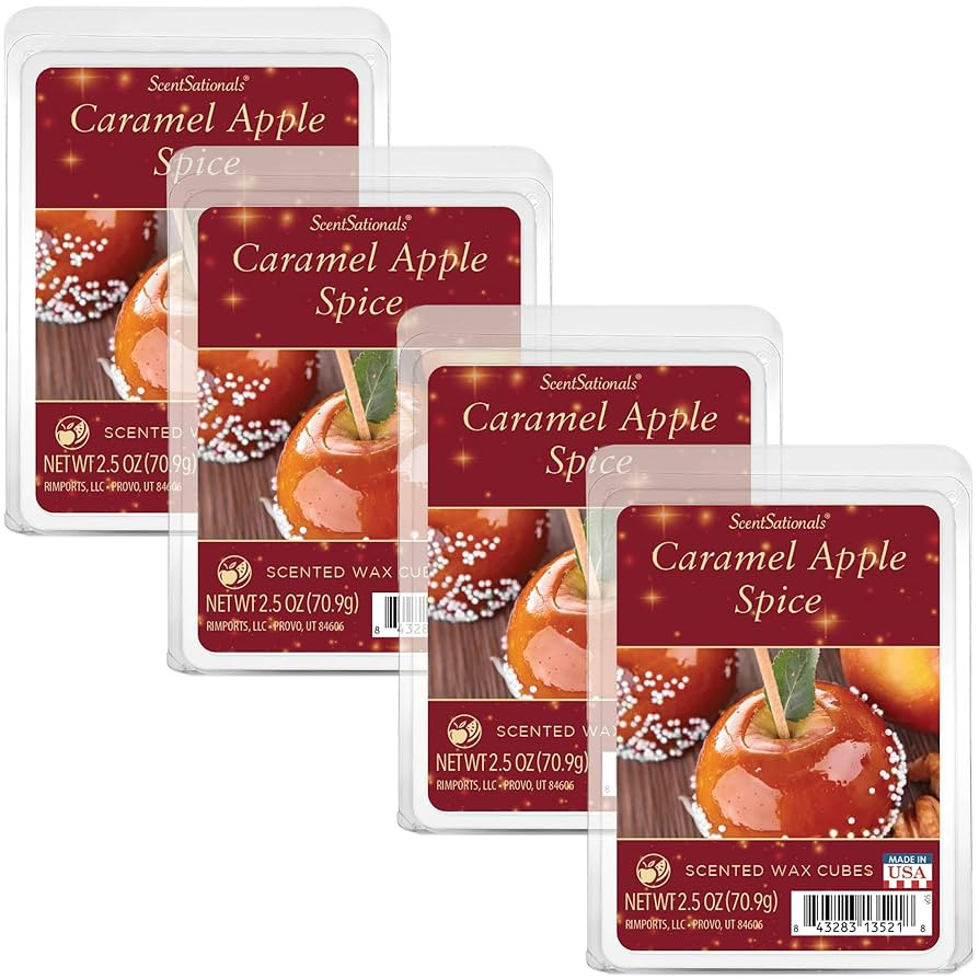 Scentsationals Wax Melts, Wax Cubes Strong Scent - Harvest Core Collection 2 Caramel Apple Spice ... | Amazon (US)