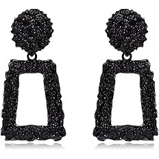 Gold Rectangle Geometric Dangle Earrings, Fashion Statement Drop Earrings for Women KELMALL COLLE... | Amazon (US)