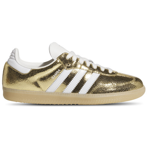 adidas Womens Samba OG Cracked Metallic - Shoes Gold Metallic/White | Foot Locker (US)