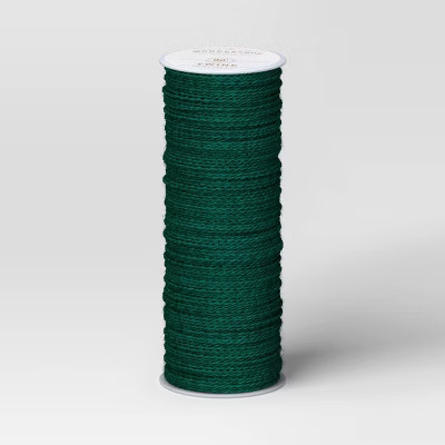 90' Christmas Fabric Ribbon Green Jute - Wondershop™ | Target