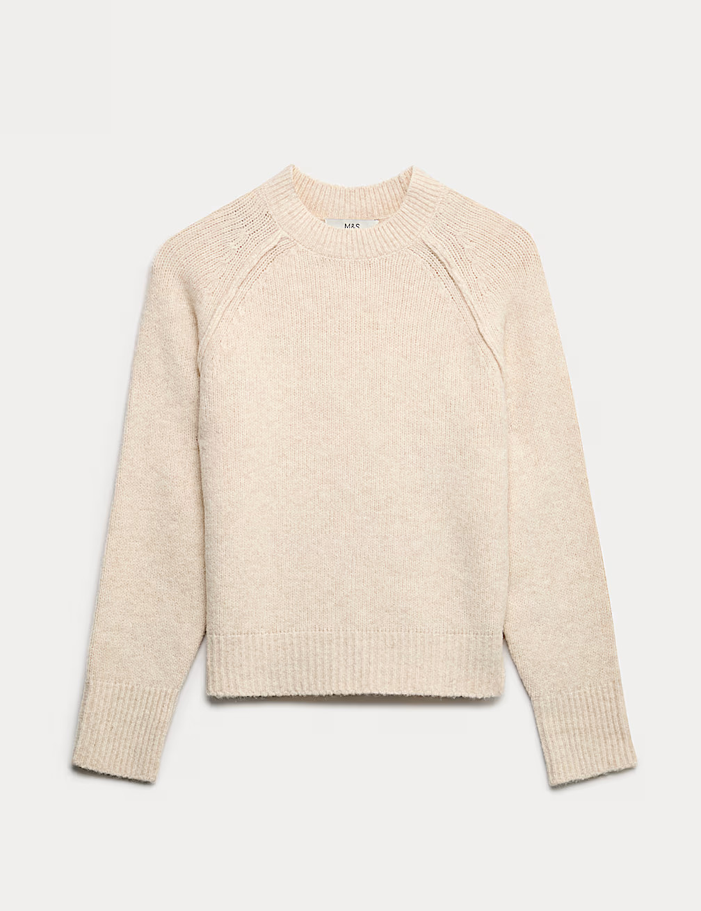 Textured Crew Neck Jumper with Wool | Marks and Spencer US