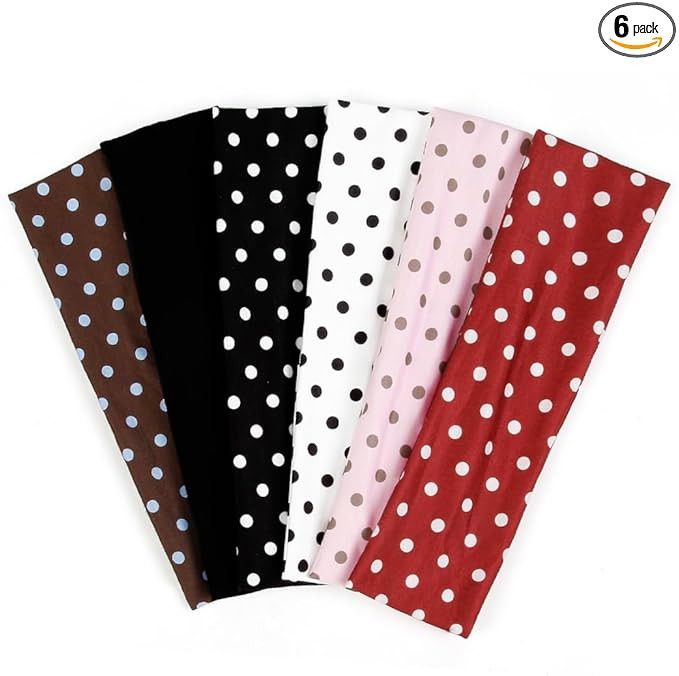 TERSE Polka Dot Headbands for Women Trendy Women Hair Accessories: Cute Head Bands for Women's Ha... | Amazon (US)