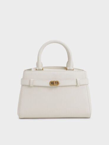 Aubrielle Metallic-Accent Belted Bag | Charles & Keith US
