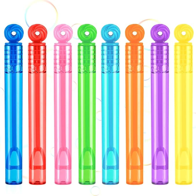32 Pcs Mini Bubble Wands,8 Colors Circle Party Favors for Kids Supplies in Gift Box,Goodie Bag St... | Amazon (US)