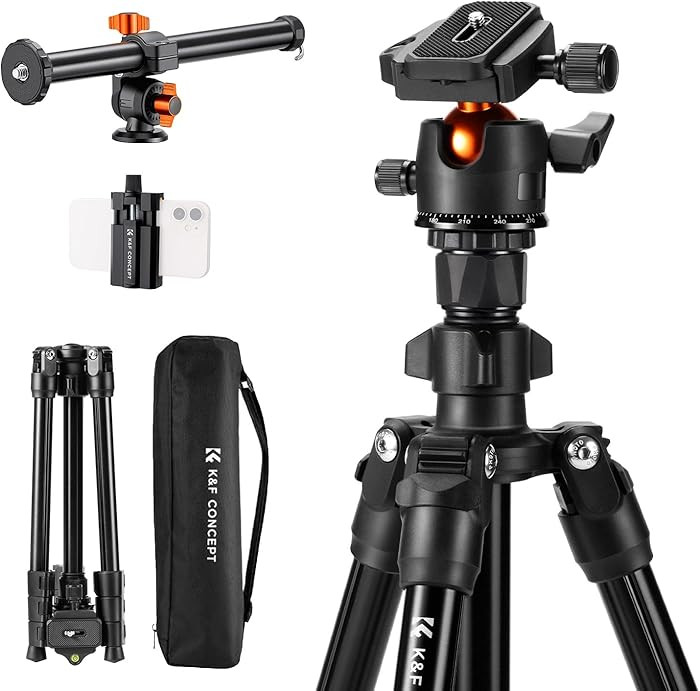 K&F Concept 76 inch Camera Tripod with Rotatable Multi-Angle Center Column,Lightweight Travel Out... | Amazon (US)