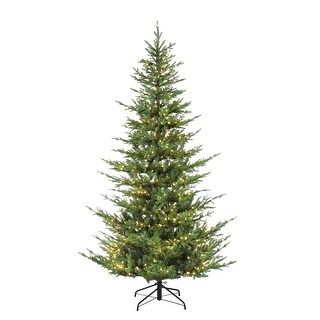 Puleo International 6.5' Pre-Lit Natural Fir Christmas Tree Insta-Shape® Memory Wire & 450 UL-Li... | Bed Bath & Beyond