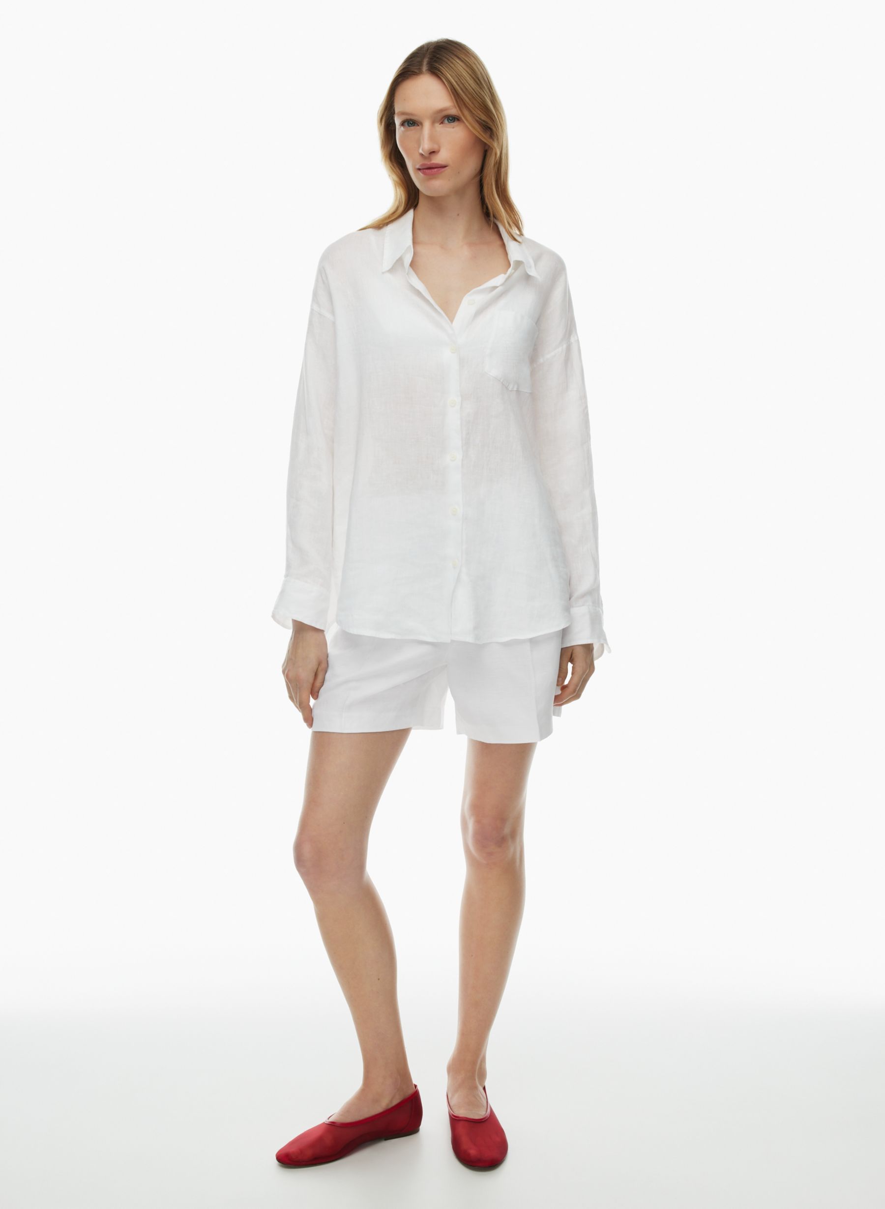 RELAXED LINEN SHIRT | Aritzia