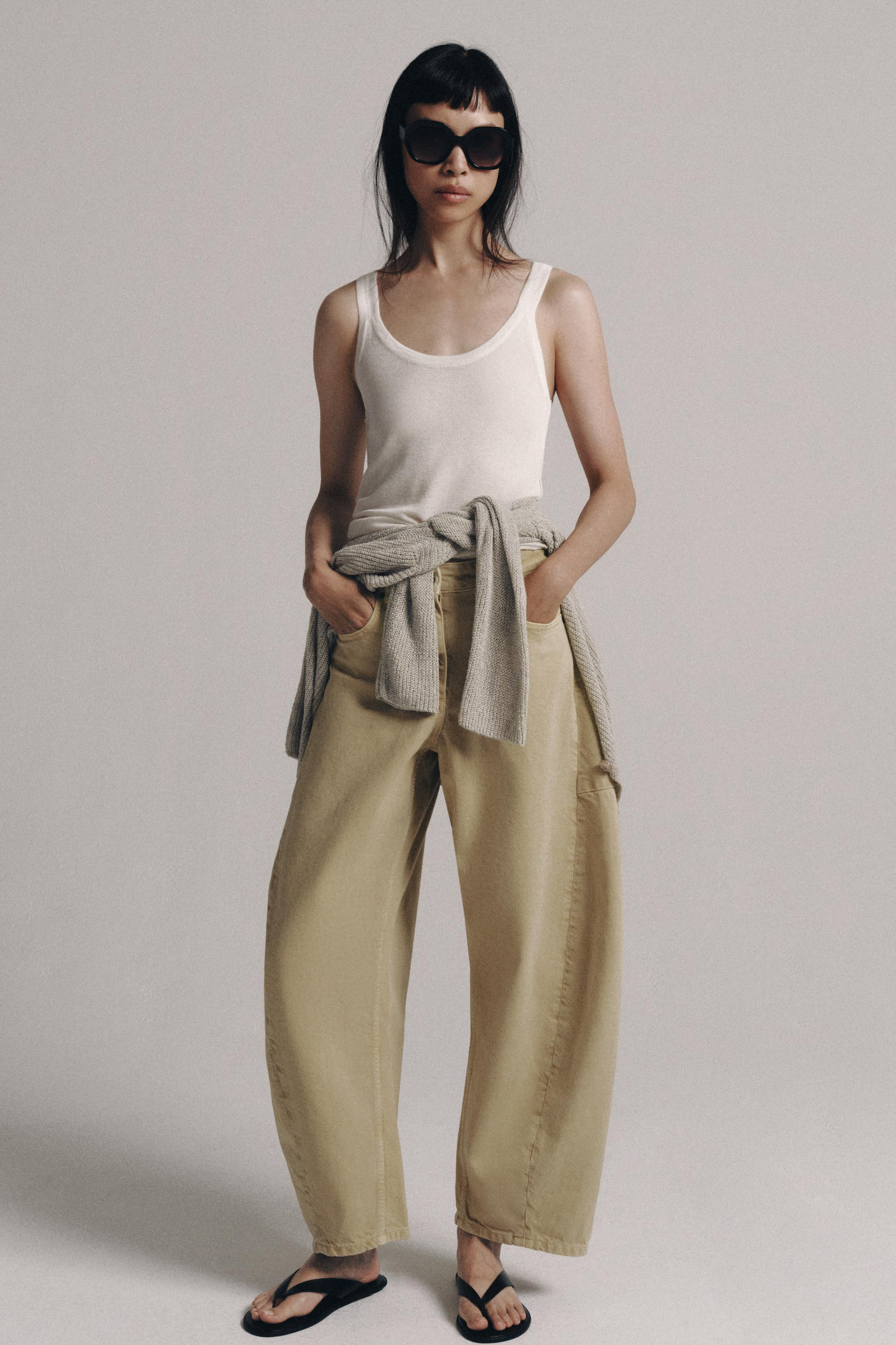 ZW COLLECTION MID-RISE BALLOON JEANS | Zara US
