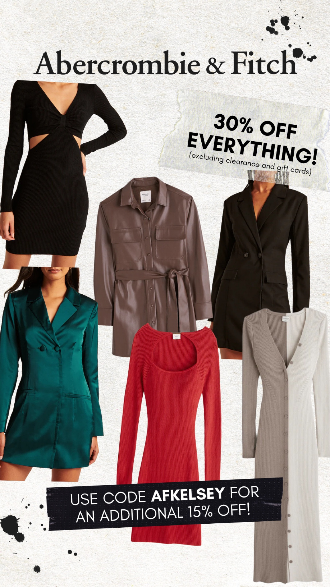 Code ‘AFKELSEY’ applied at checkout will get you an additional 15% off - so 45% off site wide + free shipping. Code is valid 11/23-11/28 🖤 

#LTKGiftGuide #LTKSeasonal #LTKHoliday