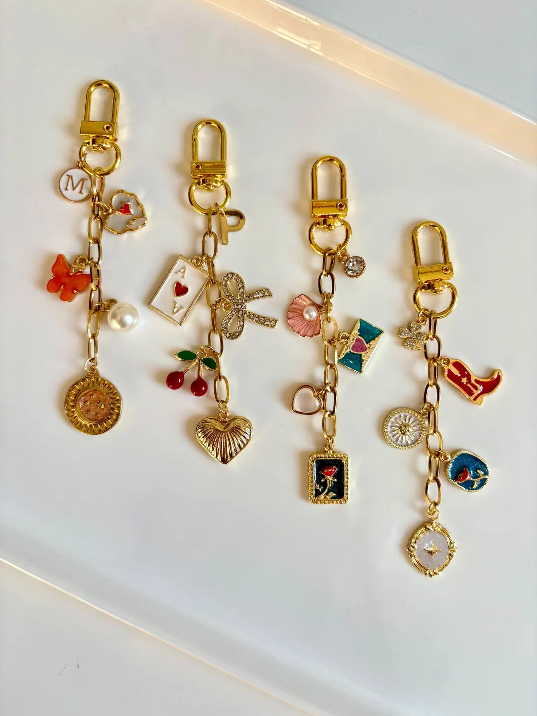 Custom Keychain-Personalized Bag Charm, Purse Accessory, Bridesmaid Gift, Initial & Birthstone Ke... | Etsy (US)