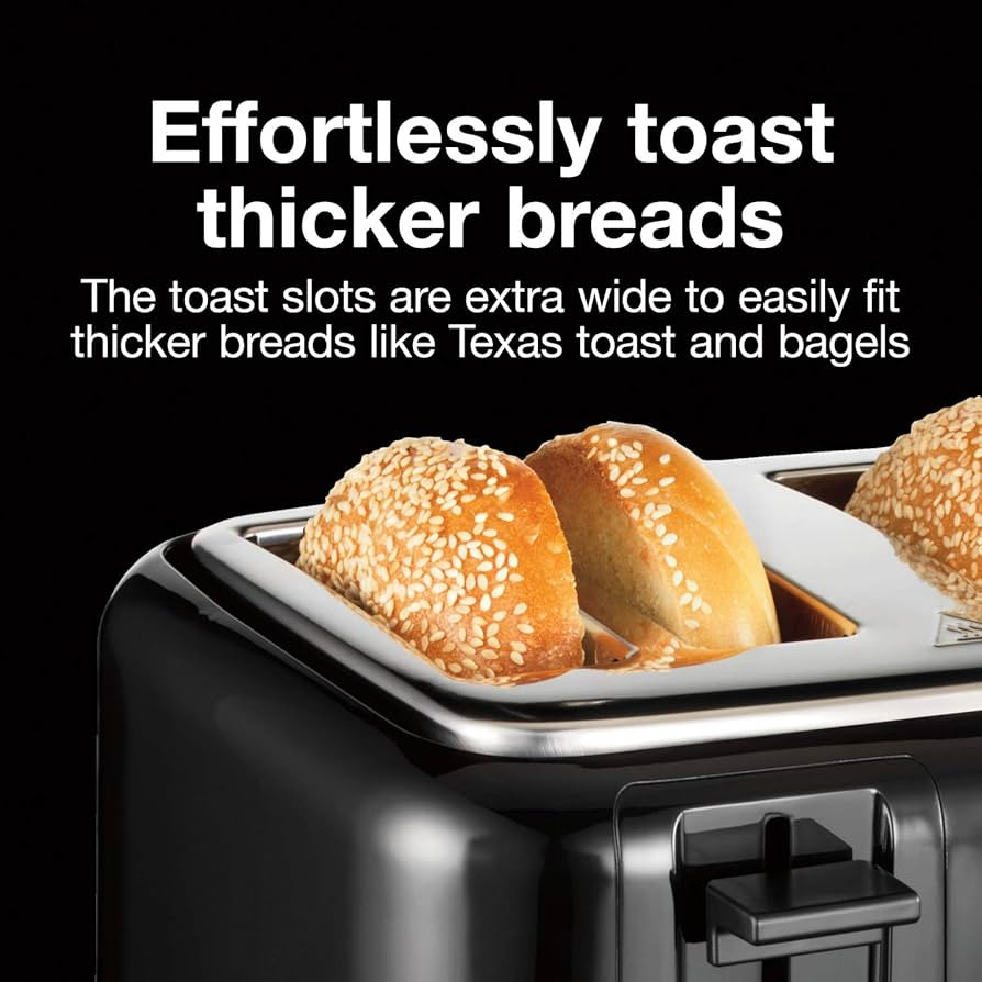 Proctor Silex 4 Slice Toaster with Extra Wide Slots for Bagels, Cool-Touch Walls, Shade Selector,... | Amazon (US)