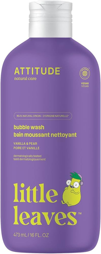 ATTITUDE Bubble Wash for Kids, EWG Verified Bubble Bath, Hair Shampoo and Body Soap, Dermatologic... | Amazon (US)