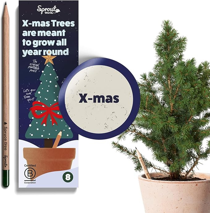 SproutWorld Plantable Pencils | Xmas Edition | Wood-Cased | Pre-Sharpened | HB Wooden Pencils wit... | Amazon (US)