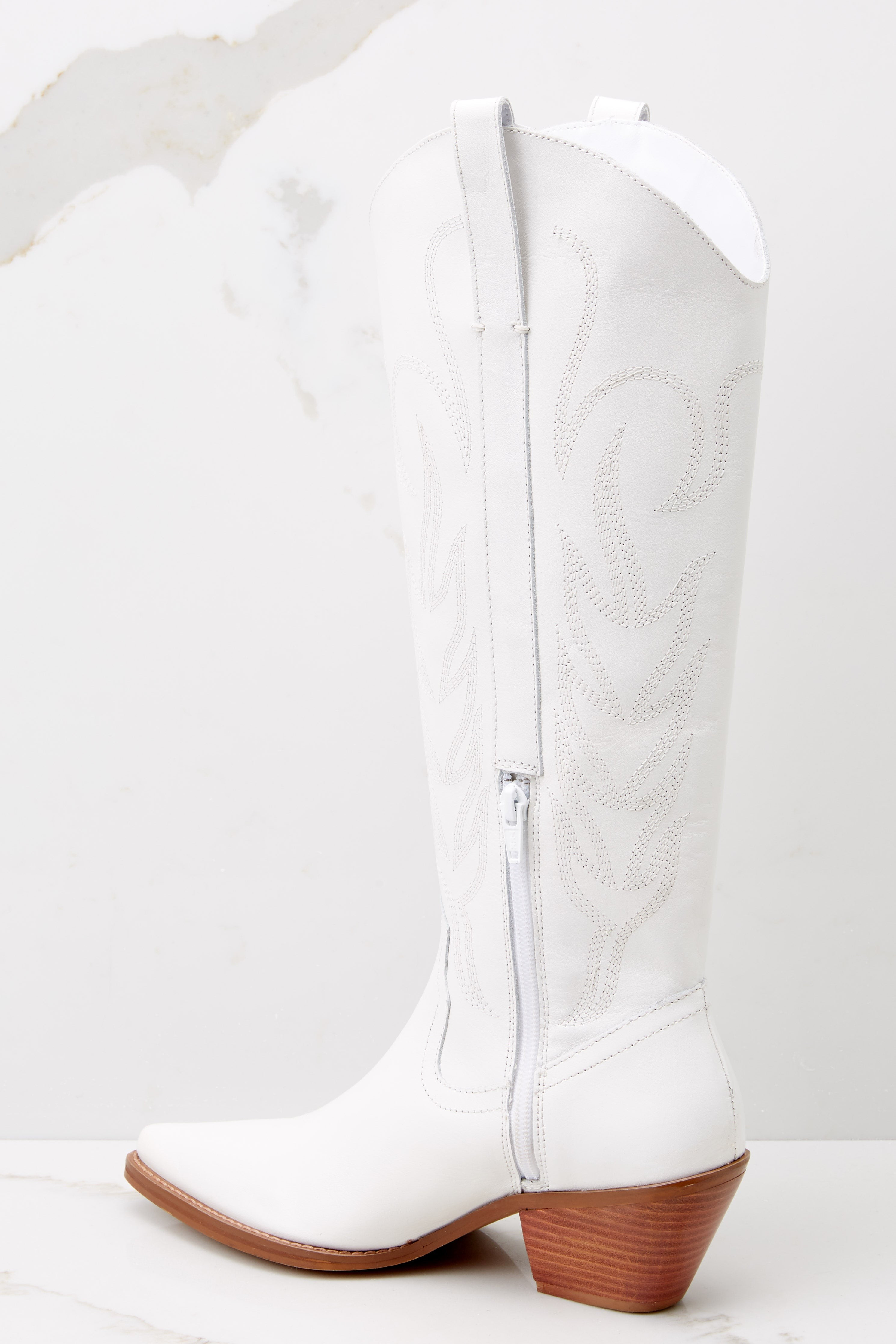 Agency Western White Boot | Red Dress 