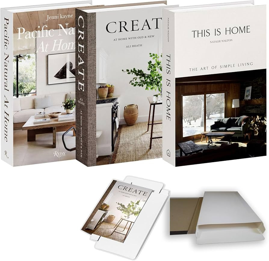 Faux Decorative Books for Home Decor - Luyseyha Fake Hollow Books Stack, Cardboard Decor for Coff... | Amazon (US)