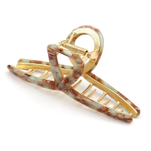 MEDOCA Large Claw Clips - Metal Hair Clips for Women - Gold Claw Clips for Thick Hair - Strong Hold Big Claw Clips for Women Girls - Bule | Amazon (US)