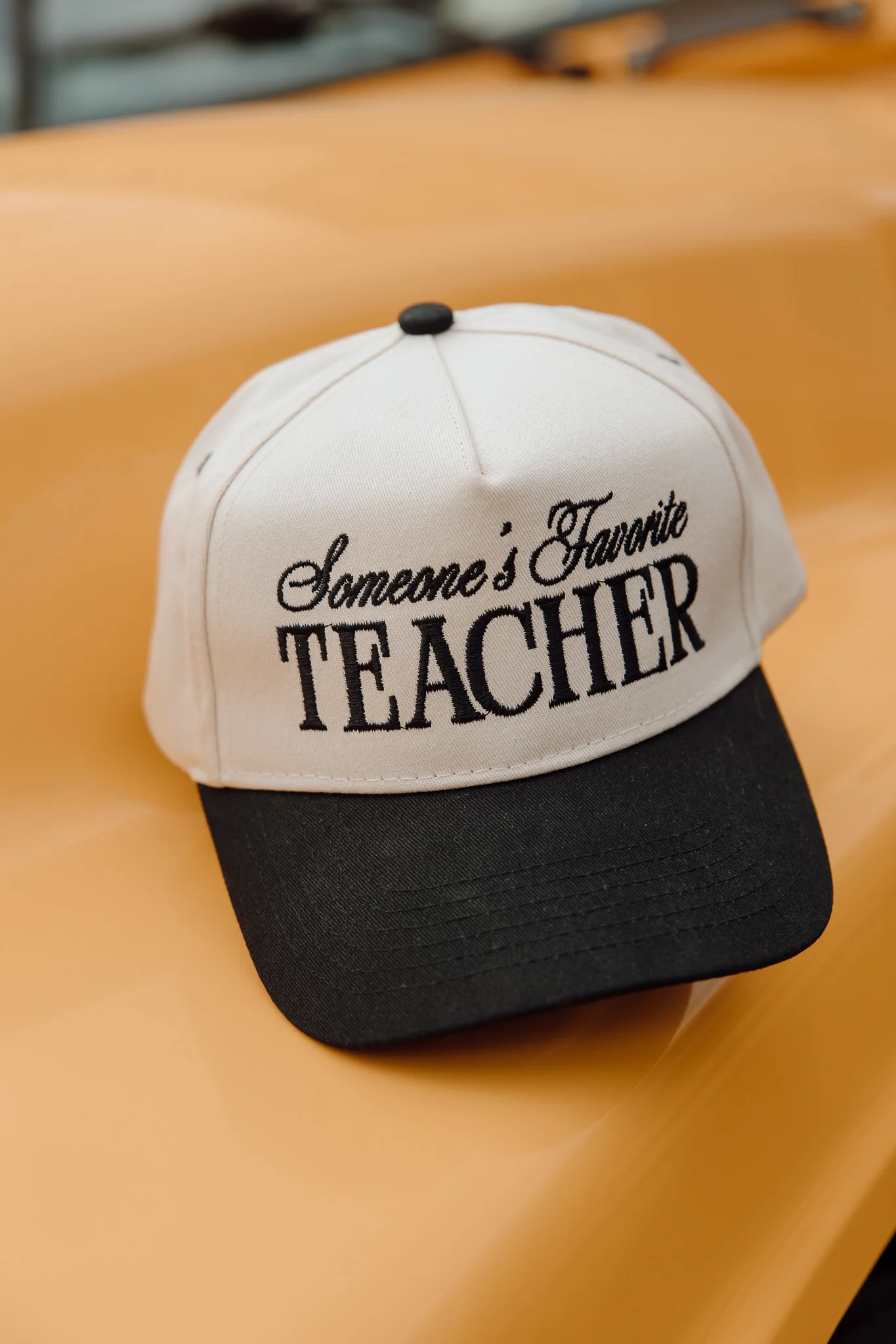 Someone's Favorite Teacher - Black Vintage Trucker Hat | KenzKustomz