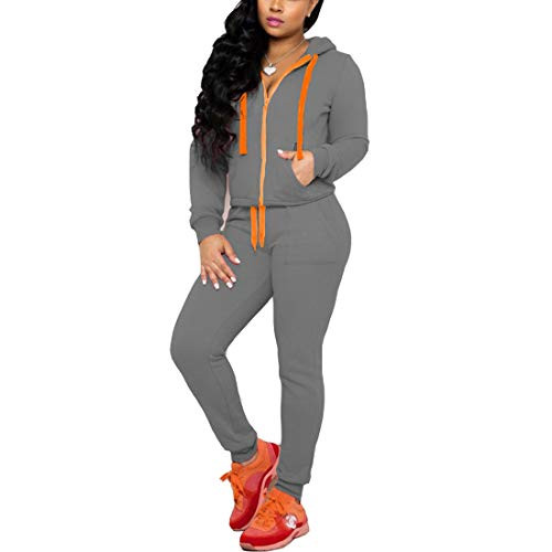 Nimsruc Two Piece Outfits For Women Jogging Suits Casual Jogger Tracksuit Long Sleeve Hoodie Swea... | Amazon (US)