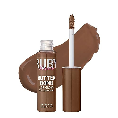 Ruby Kisses Lip Gloss Butter Bomb Gloss Non-Sticky Lip Gloss Vitamin E Natural Nude Lip Makeup - 7.8mL (0.26 US fl.oz) (Cinna-Buns) | Amazon (US)