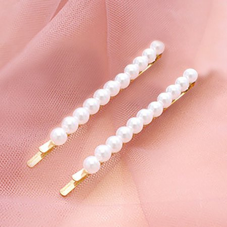 1 Pair Fashion INS Women Cute Girl Pearl Hair Clip Hairpin Hair Accessories Gift | Walmart (US)