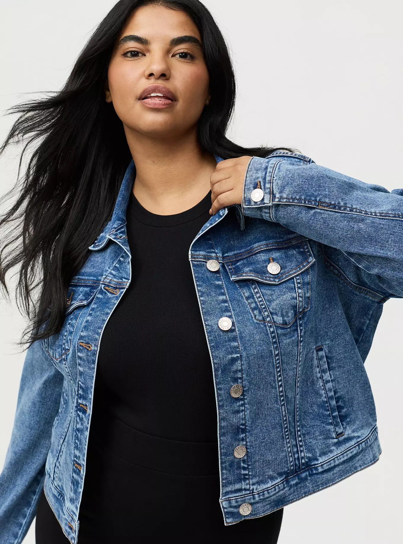 Modern Denim Trucker Jacket | Torrid (US & Canada)