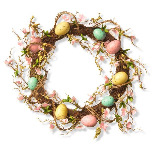 18" Easter Egg Wreath - National Tree Company | Target
