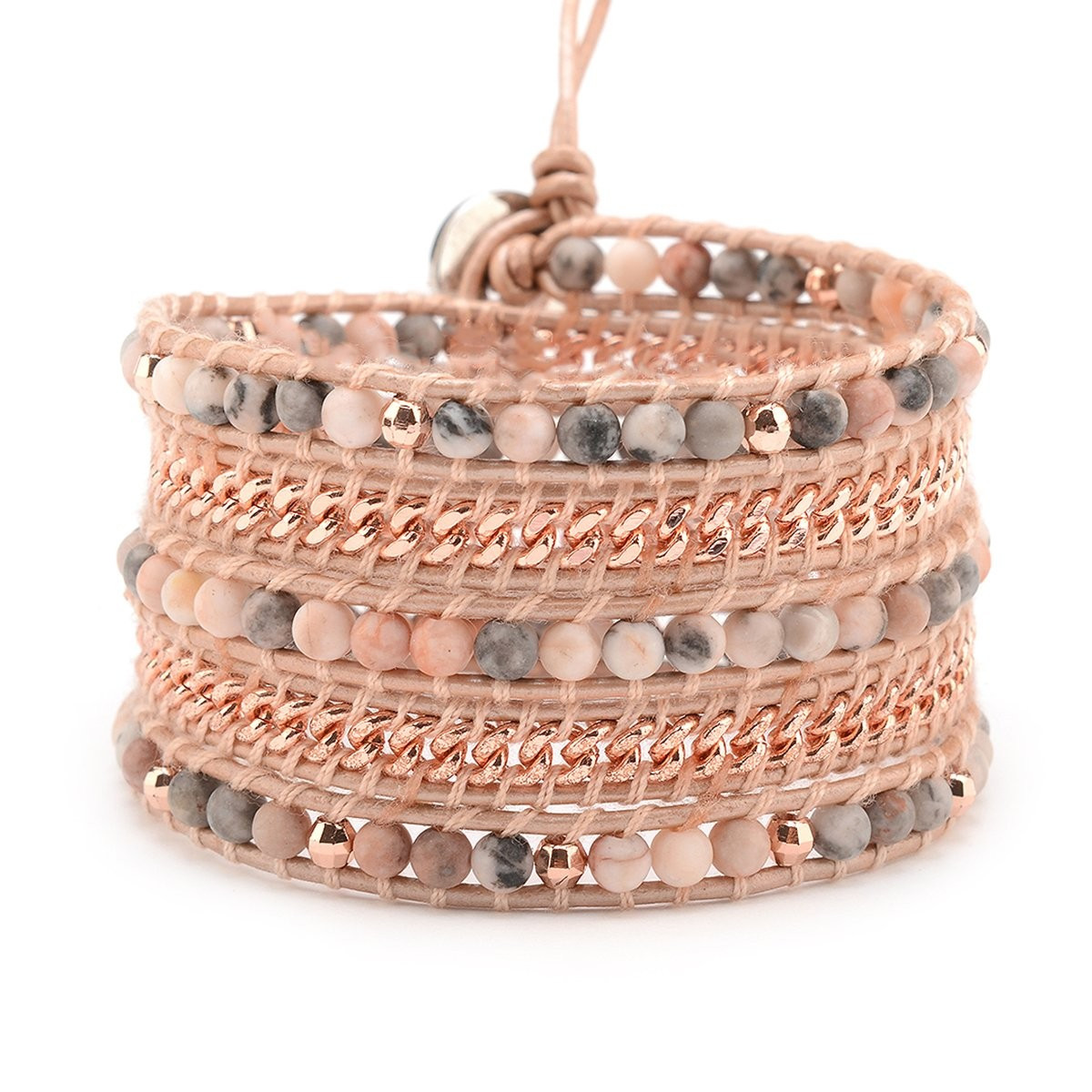 Pink Marble and Chains on Blush | Victoria Emerson