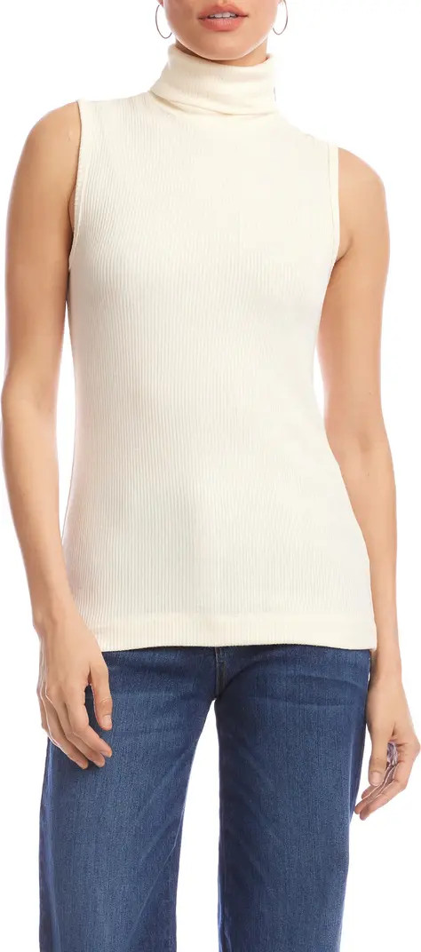Karen Kane Turtleneck Rib Sleeveless Top | Nordstrom | Nordstrom