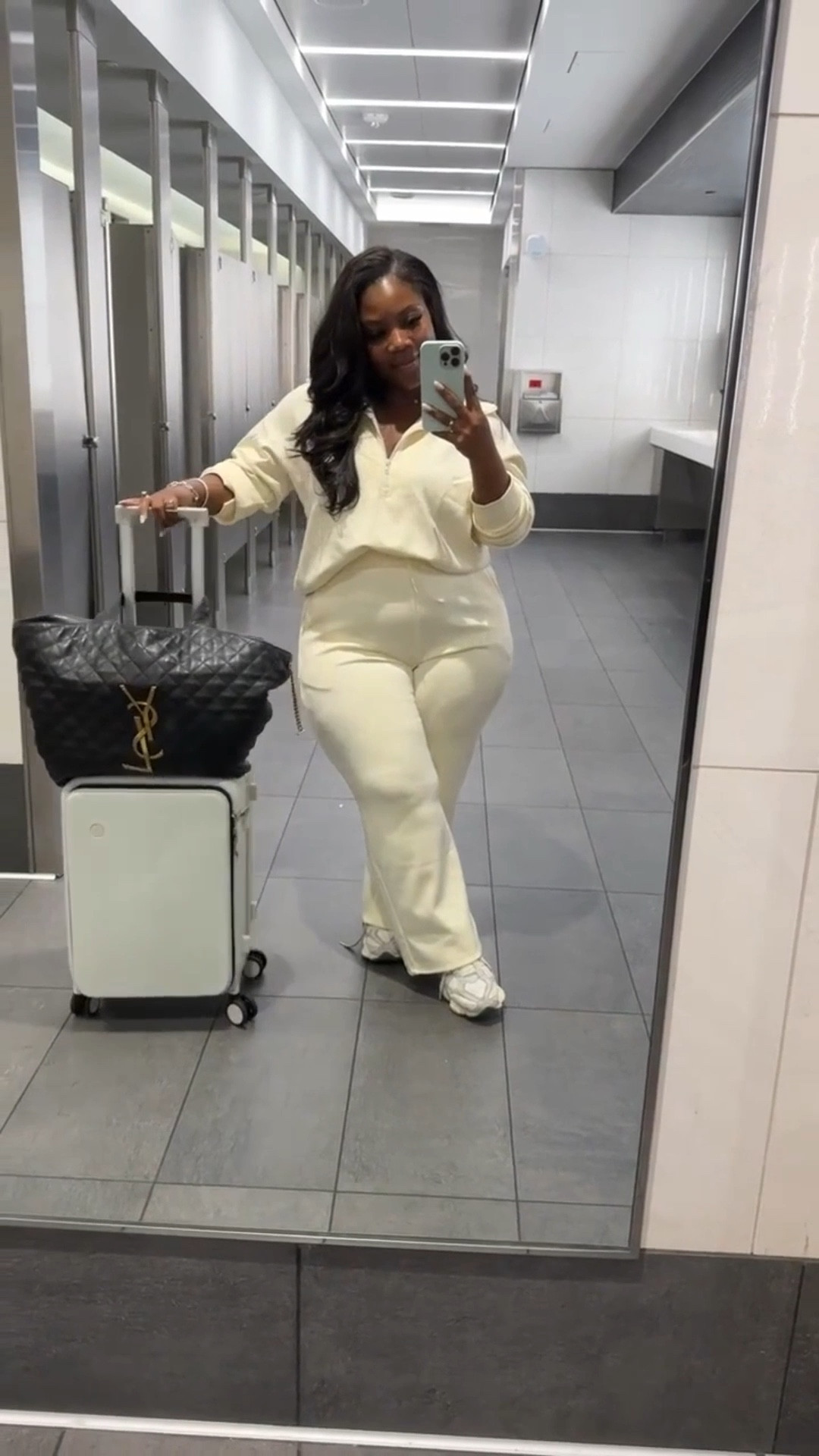 My go-to travel fit! Perfect for any holiday traveling and it’s on sale 🤏🏾

So comfy yet chic ✨

Luggage is also on sale 🙌🏾

Travel, matching set, luggage, fall outfit, curvy girl fashion, Emmy petit

#LTKSaleAlert #LTKTravel #LTKMidsize