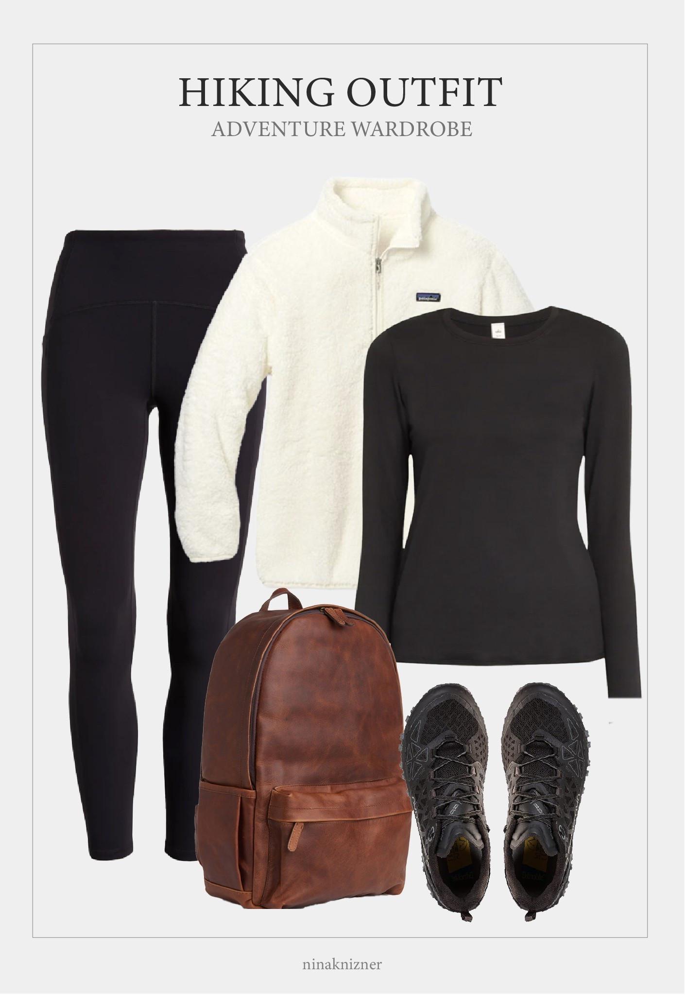 Neutral, earthy type athleisure outfit that’s perfect for spring roadtrips and hikes in the forest. The white fuzzy pullover is cozy and stands out in photographs, while the long sleeve is an additional layer to keep you warm. Leather backpack that doubles as a camera bag paired with trail running shoes. 

#athleisure #roadtrip #hiking #camping #forest #adventures

#LTKStyleTip #LTKTravel #LTKSeasonal