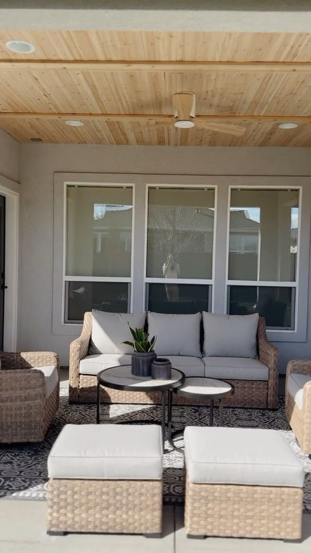 We planked our patio ceiling this weekend and it made such a huge impact! The boards we used for our planks are linked here. Can’t wait to spend every day out here on our new Walmart patio furniture! 

#LTKSeasonal #LTKhome #LTKVideo