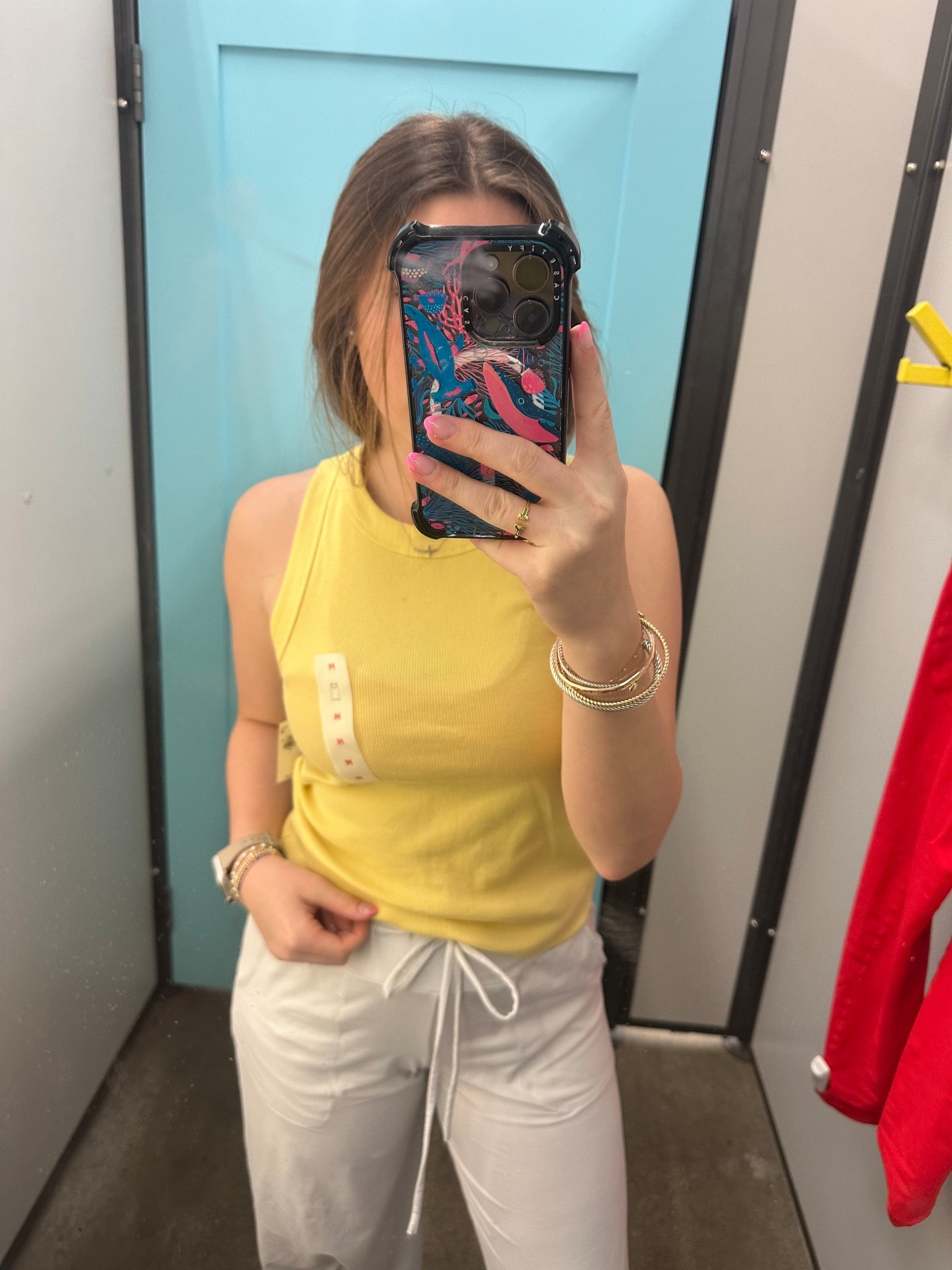 SALE ALERT!! This cotton tank at old navy is on sale for $8. 

I personally went home with a light blue shade but they have tons of options! 

I sized up to a M for chest space. 

#LTKSpringSale #LTKootd