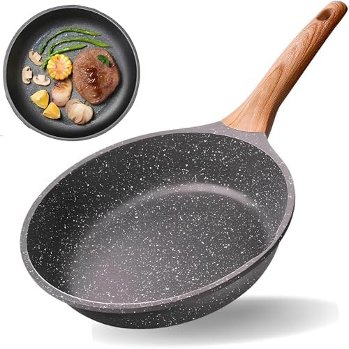 Frigideira Antiaderente de Cerâmica Premium com Cabo de Madeira Ergonômico – Frita Sem Óleo,... | Amazon (BR)