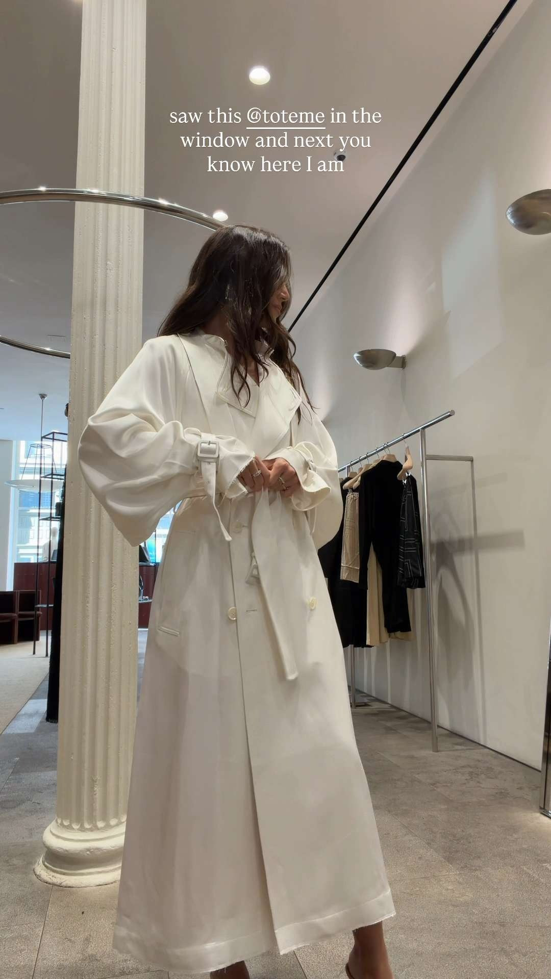 Creamy dream ✨ The trench coat of the season. This Toteme moment feels so elevated and effortless — from the oversized sleeves to the perfectly draped silhouette. The ultimate luxe layering piece for summer nights, summer travel and chic everyday styling.

summer outfits
summer travel
white trench coat
date night outfits
lightweight coat 

 #LTKgrwm #LTKootd #LTKSeasonal